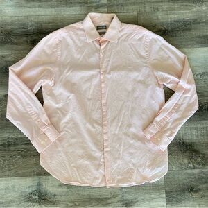 Michael Kors Men’s Dress Shirt 16.5 34/35 Orange Plaid